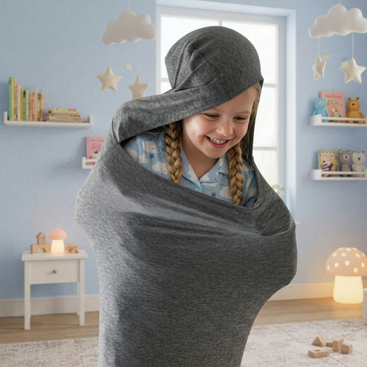 comment faire dormir un enfant autiste – couverture sensorielle Calinéa thérapie pression profonde