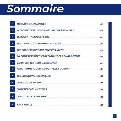 programme sommeil 7 jours – eBook Calinéa techniques endormissement rapide et sommeil réparateur